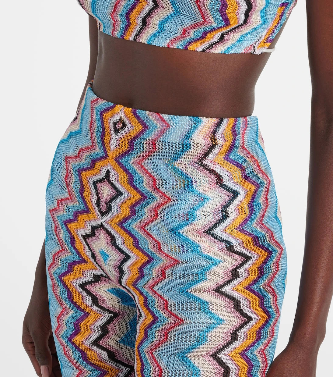 Missoni - بنطلون واسع بخصر مرتفع بتصميم متعرج