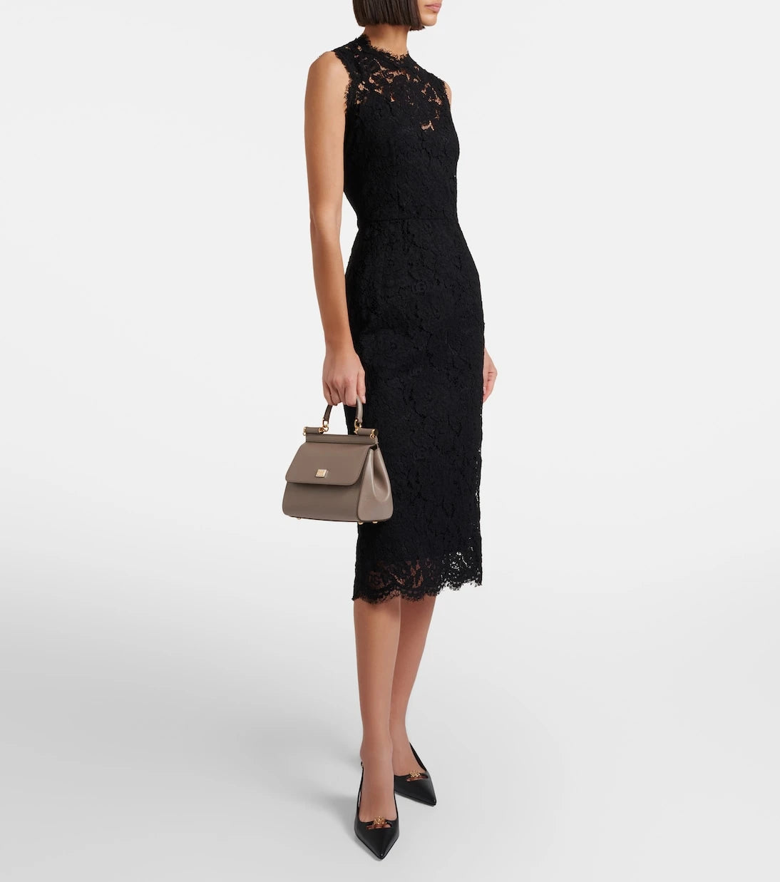 Dolce&Gabbana - حقيبة كتف صغيرة من جلد سيسيلي