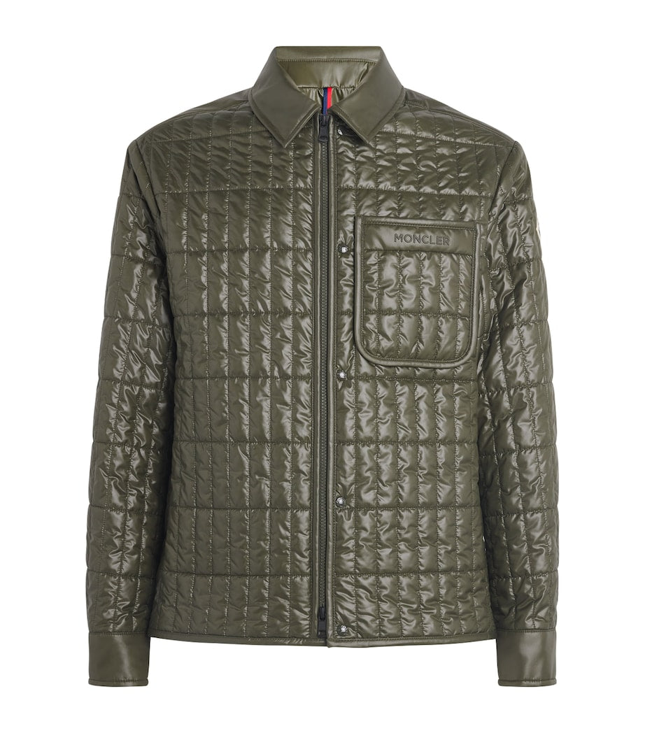 Moncler Green Quilted Madiere Overshirt