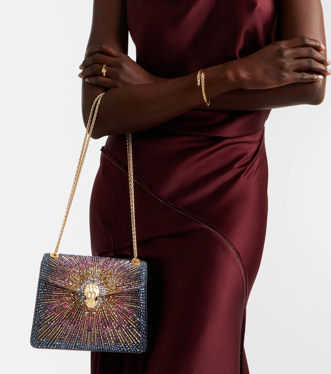 Bvlgari - Serpenti Forever Small suede crossbody bag