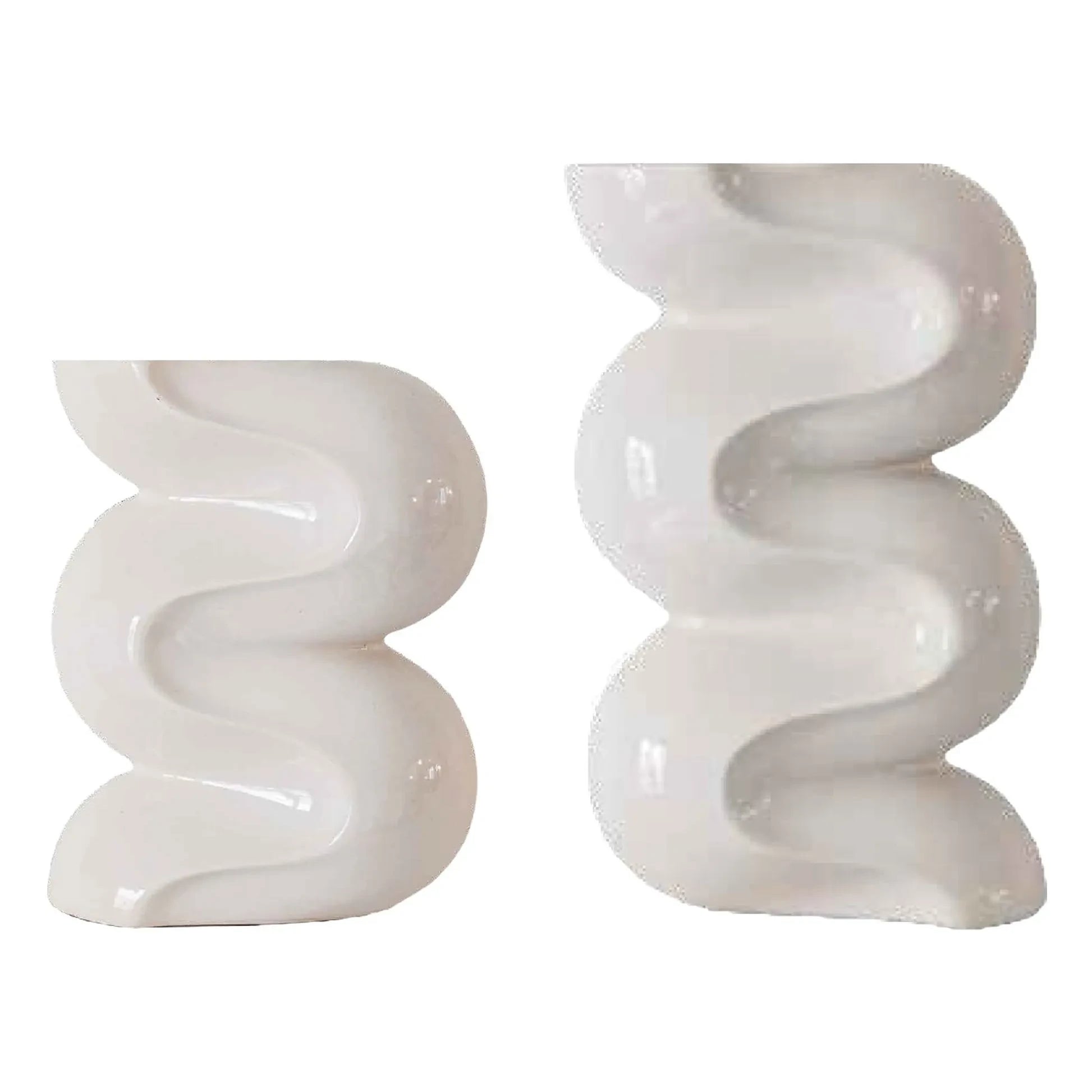 Cosin - Ganache candle holders - Set of 2 | Cream