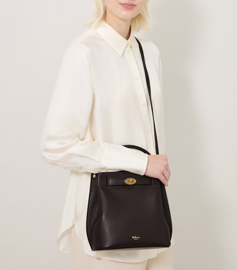 Mulberry Black Leather Islington Bucket Bag