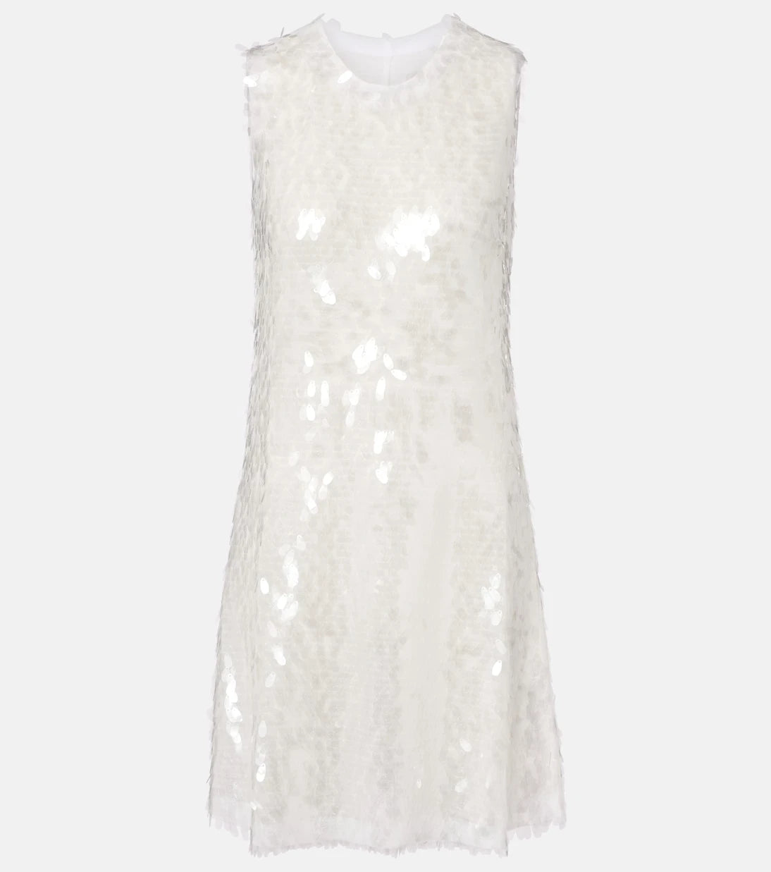 Norma Kamali - Sequined semi-sheer mesh minidress