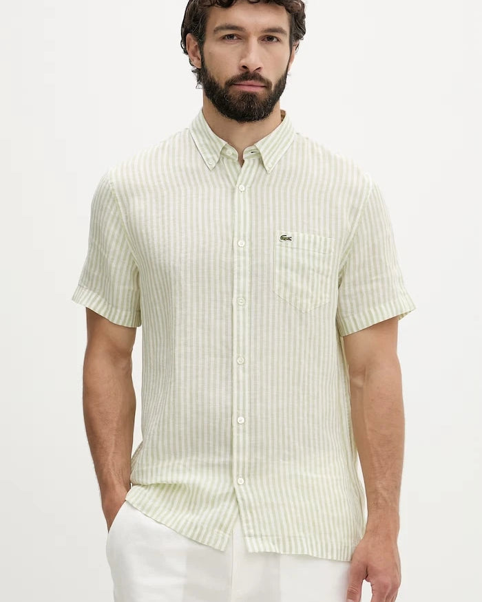 Lacoste erkek keten gömlek
