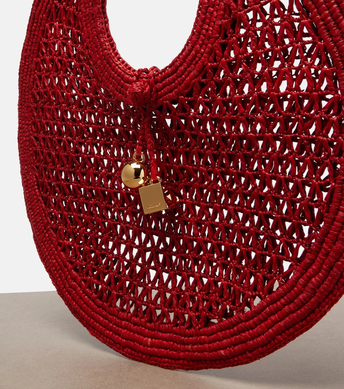 Jacquemus - Spiaggia Small raffia top-handle bag