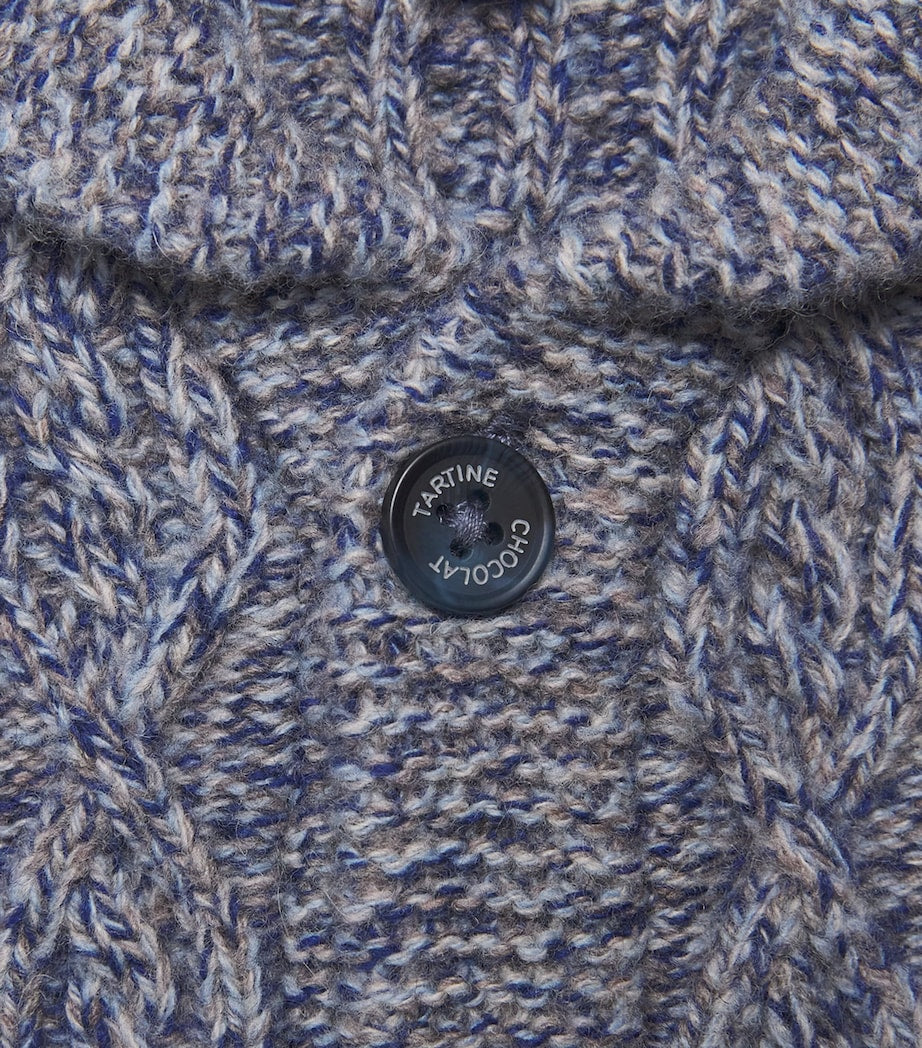 Wool Cable-Knit Cardigan (5-12 Years)