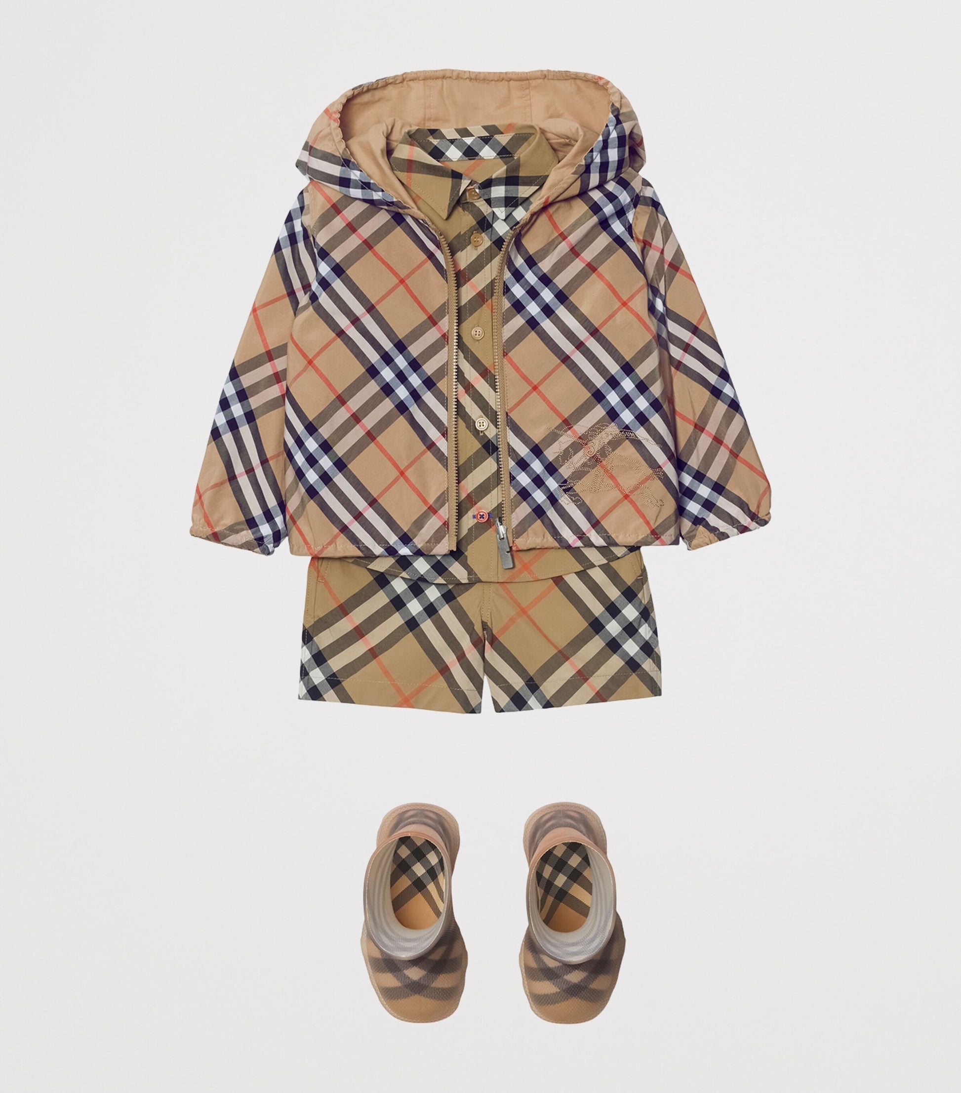 Burberry Kids Cotton-Blend Reversible Hooded Jacket (6-24 Months)