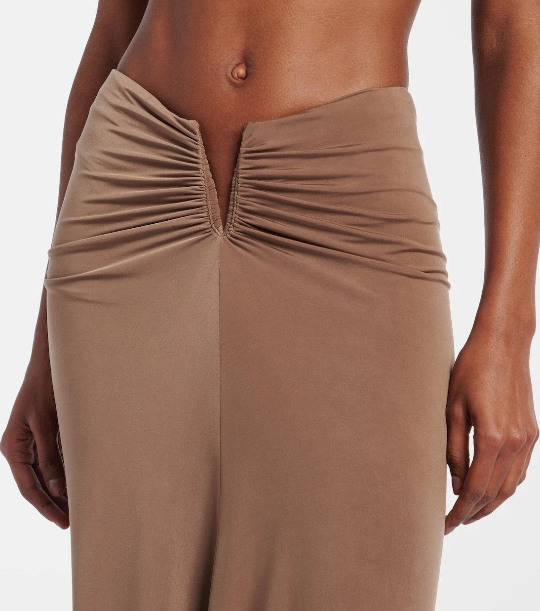 Jade Swim - Skyla ruched jersey maxi skirt