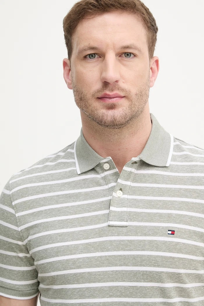 Tommy Hilfiger erkek keten karışımlı polo tişört