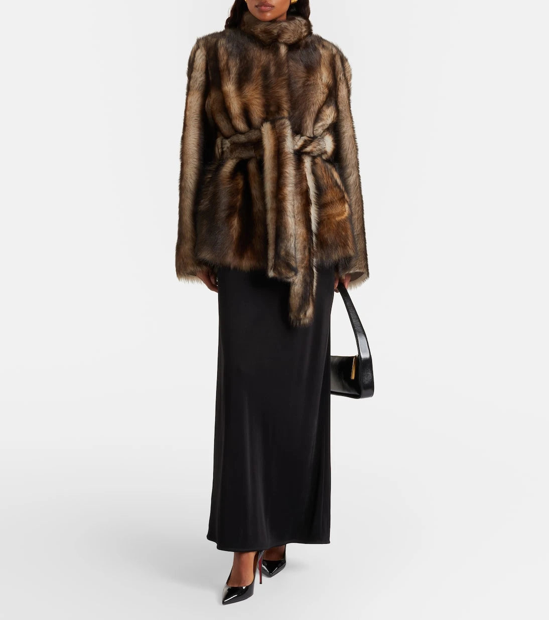 Nour Hammour - Elsa shearling wrap jacket