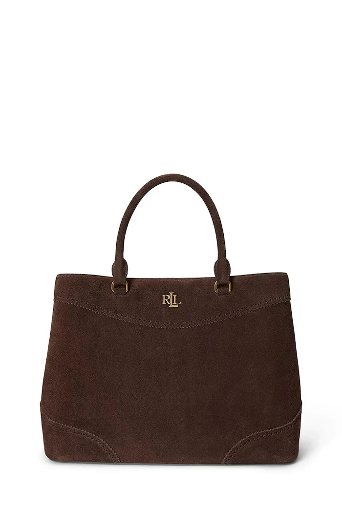 Lauren Ralph Lauren kadın süet alışveriş çantası