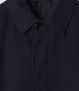 Navy Cashmere Mid-Length Car Coat