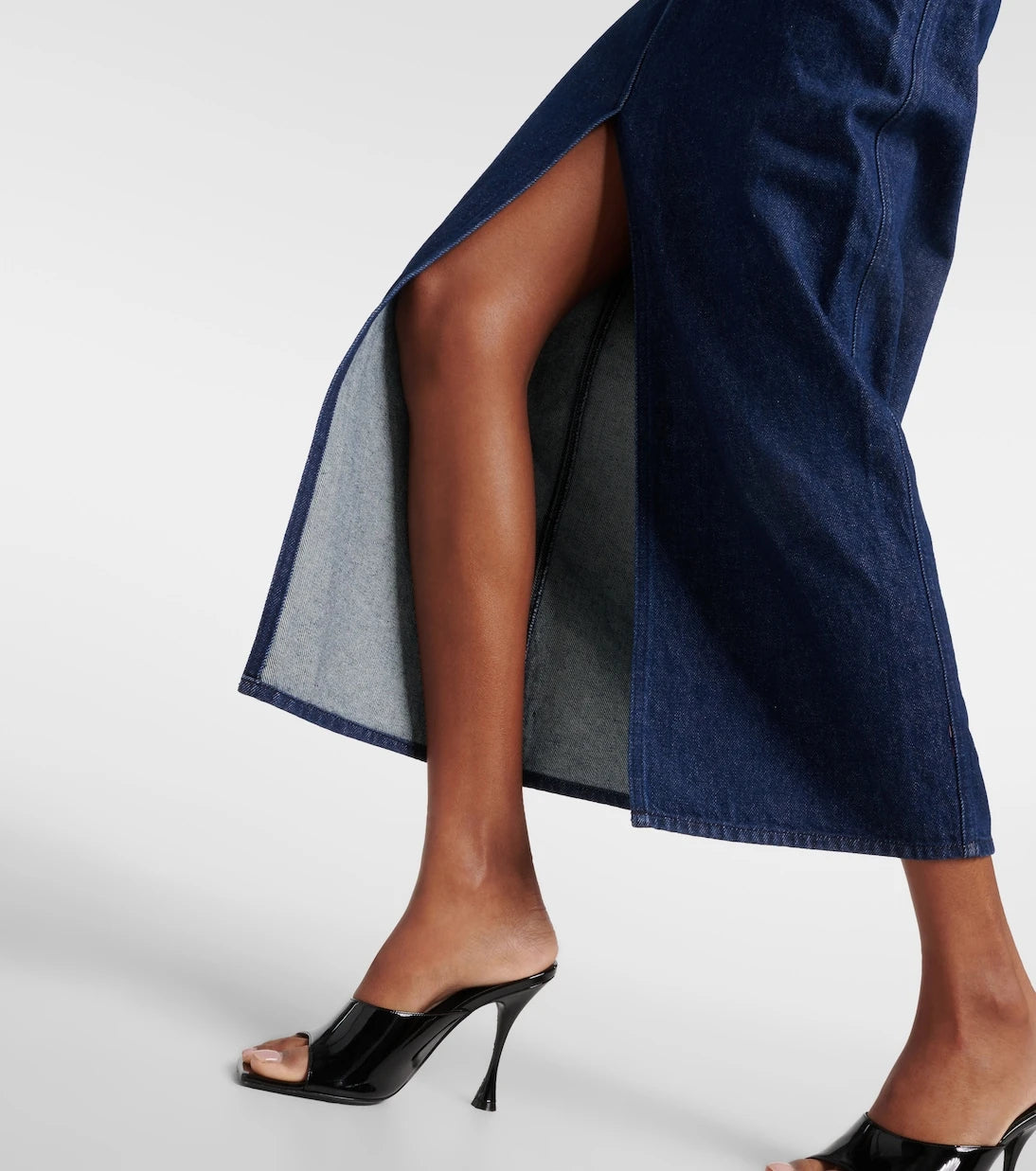 Magda Butrym - Low-rise denim maxi skirt