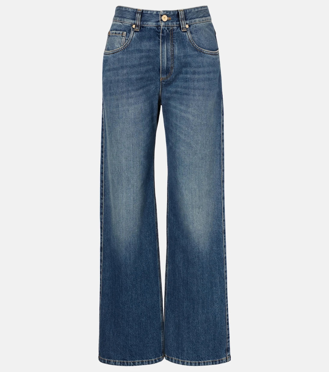 Brunello Cucinelli - Monili high-rise wide-leg jeans