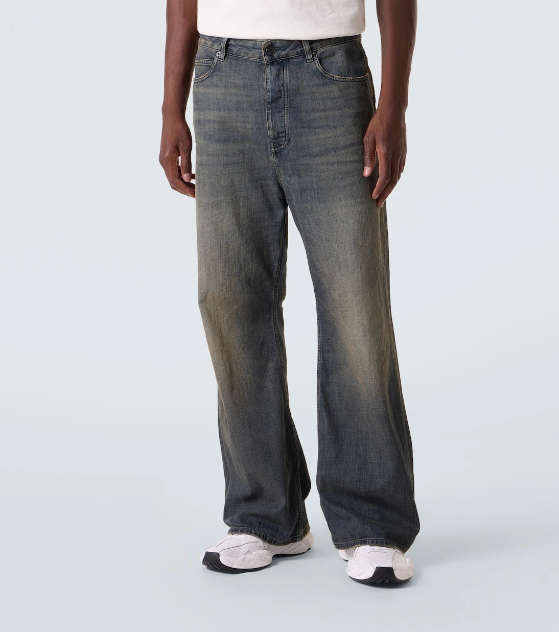 Balenciaga - Faded wide-leg jeans