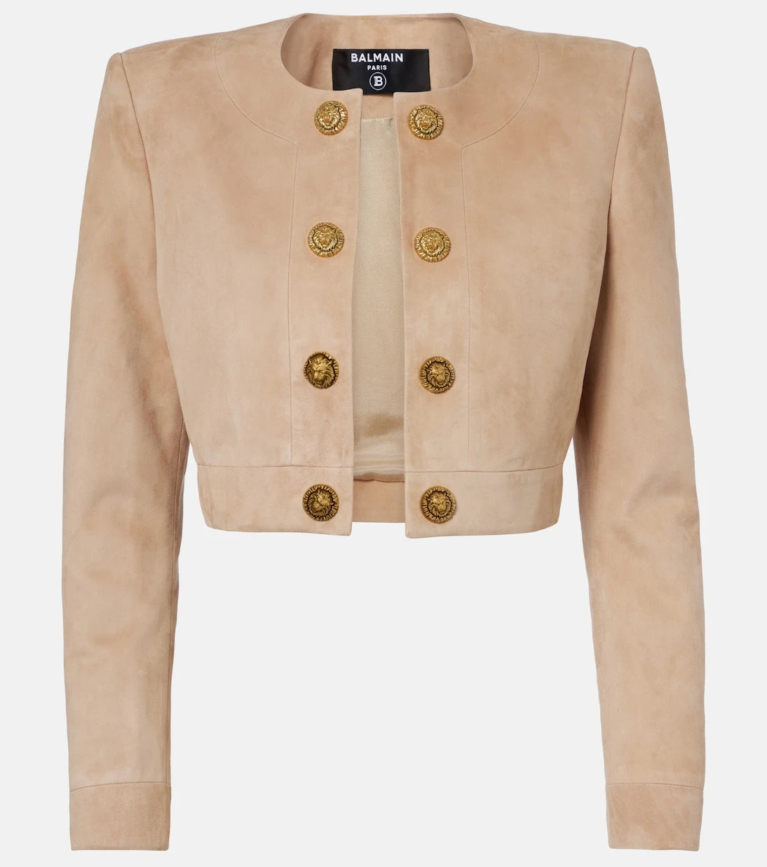 Balmain - Suede cropped jacket
