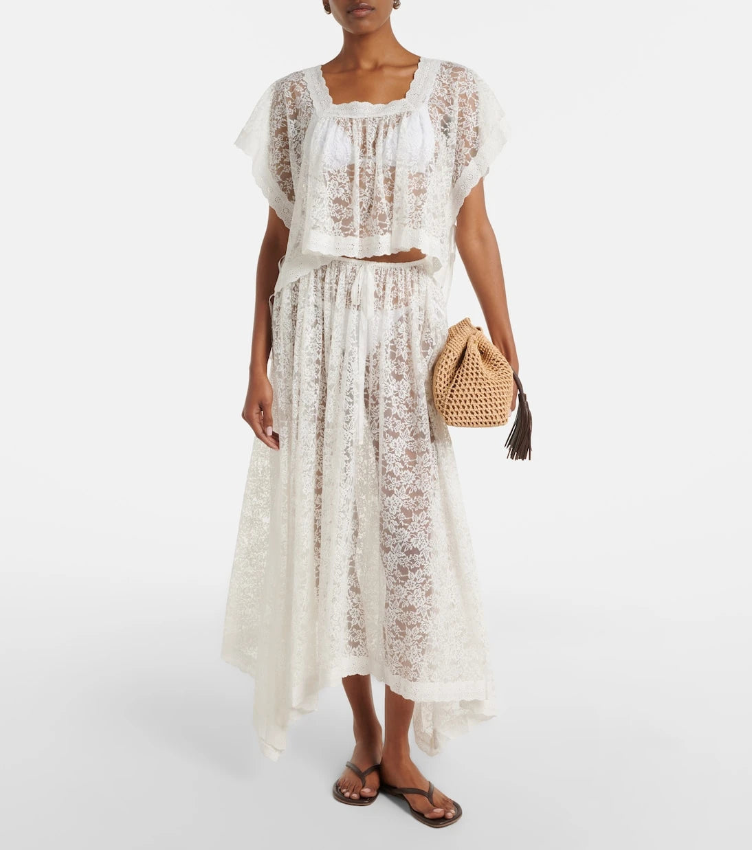 Dôen - Vennette cropped lace top