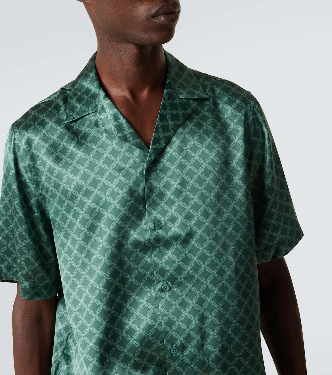 Frescobol Carioca - Roberto printed silk bowling shirt
