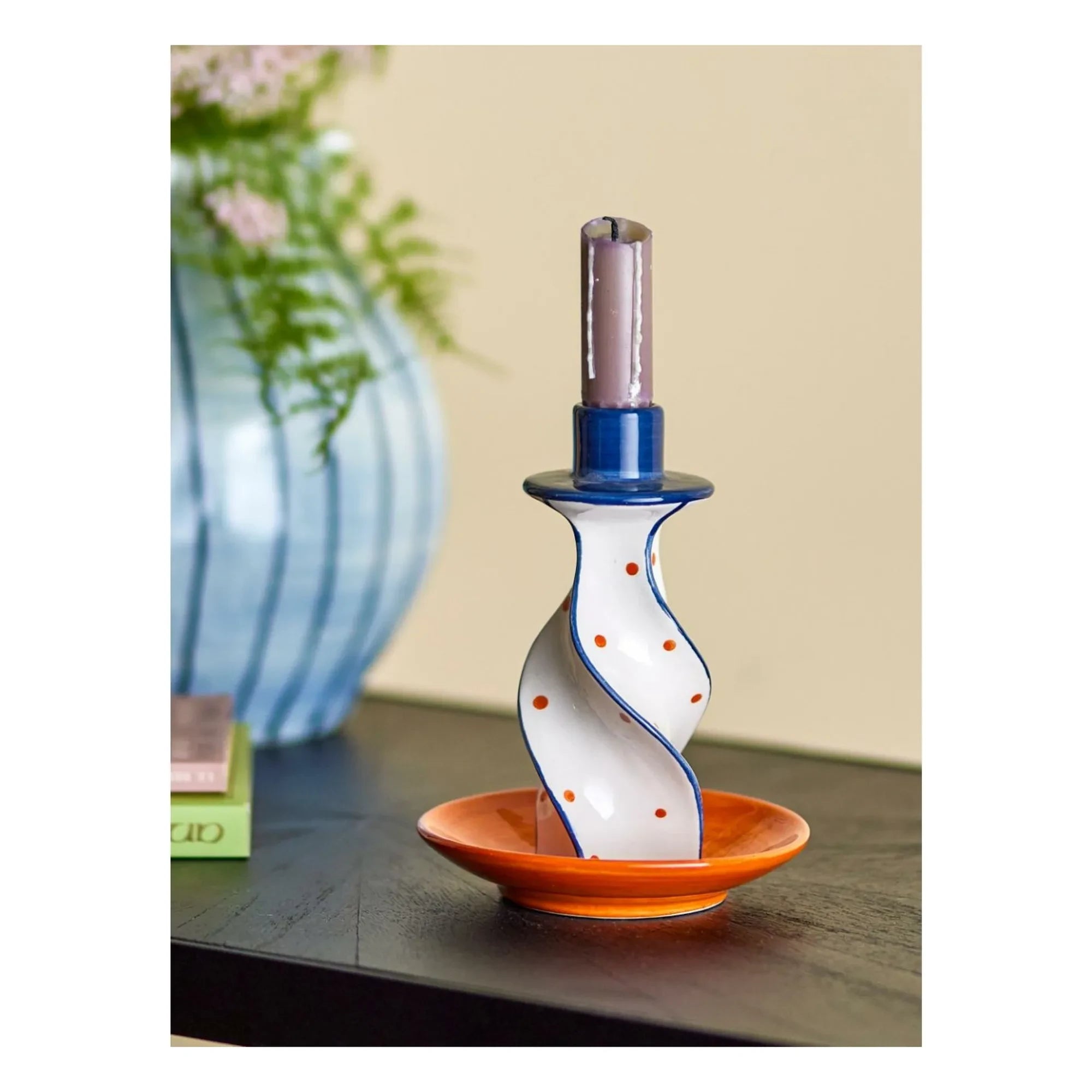 Bloomingville - Kairi stoneware candlestick | Ivory