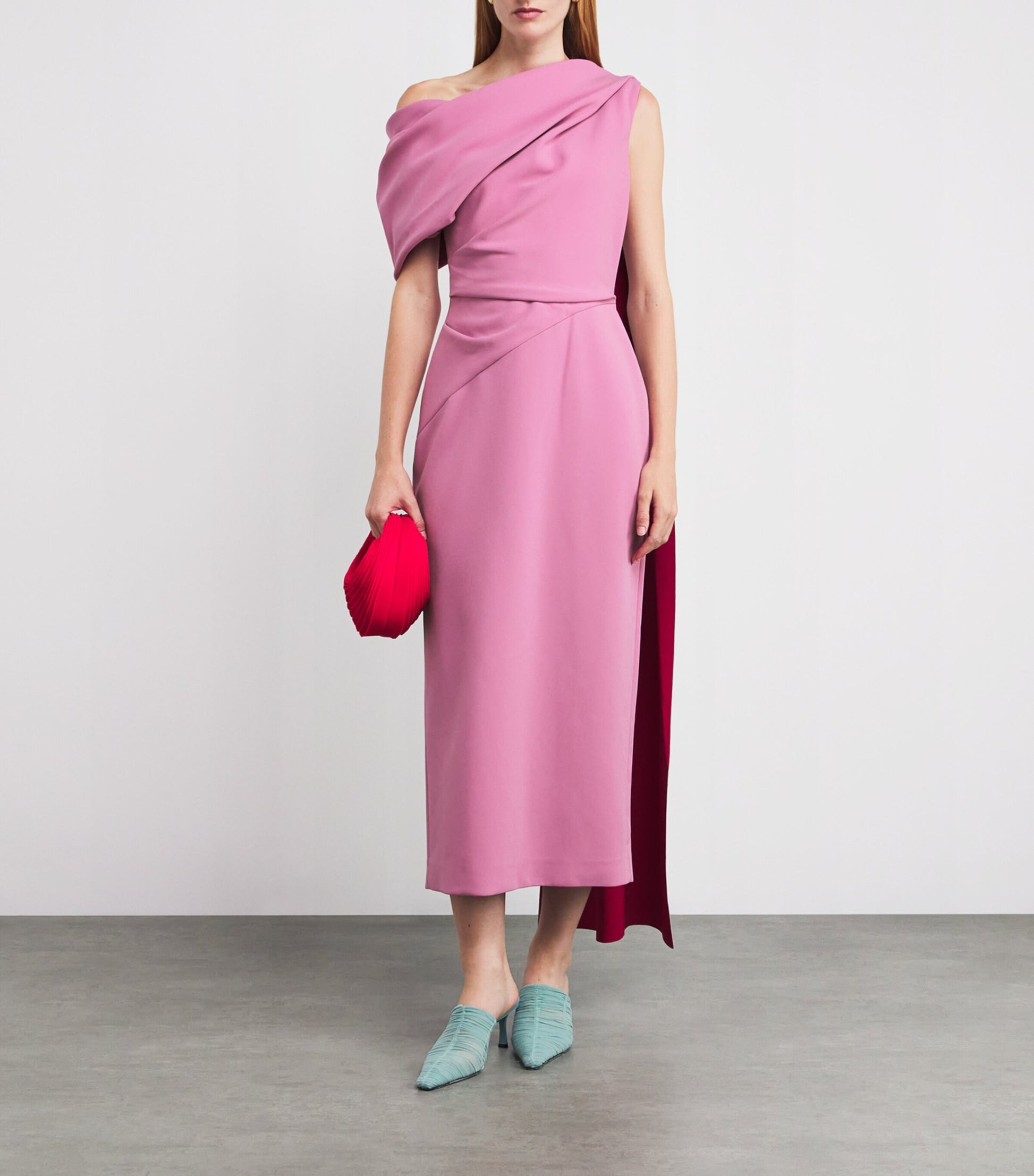 Maite Cape Midi Dress NEW ORCHID/AMARATHUS