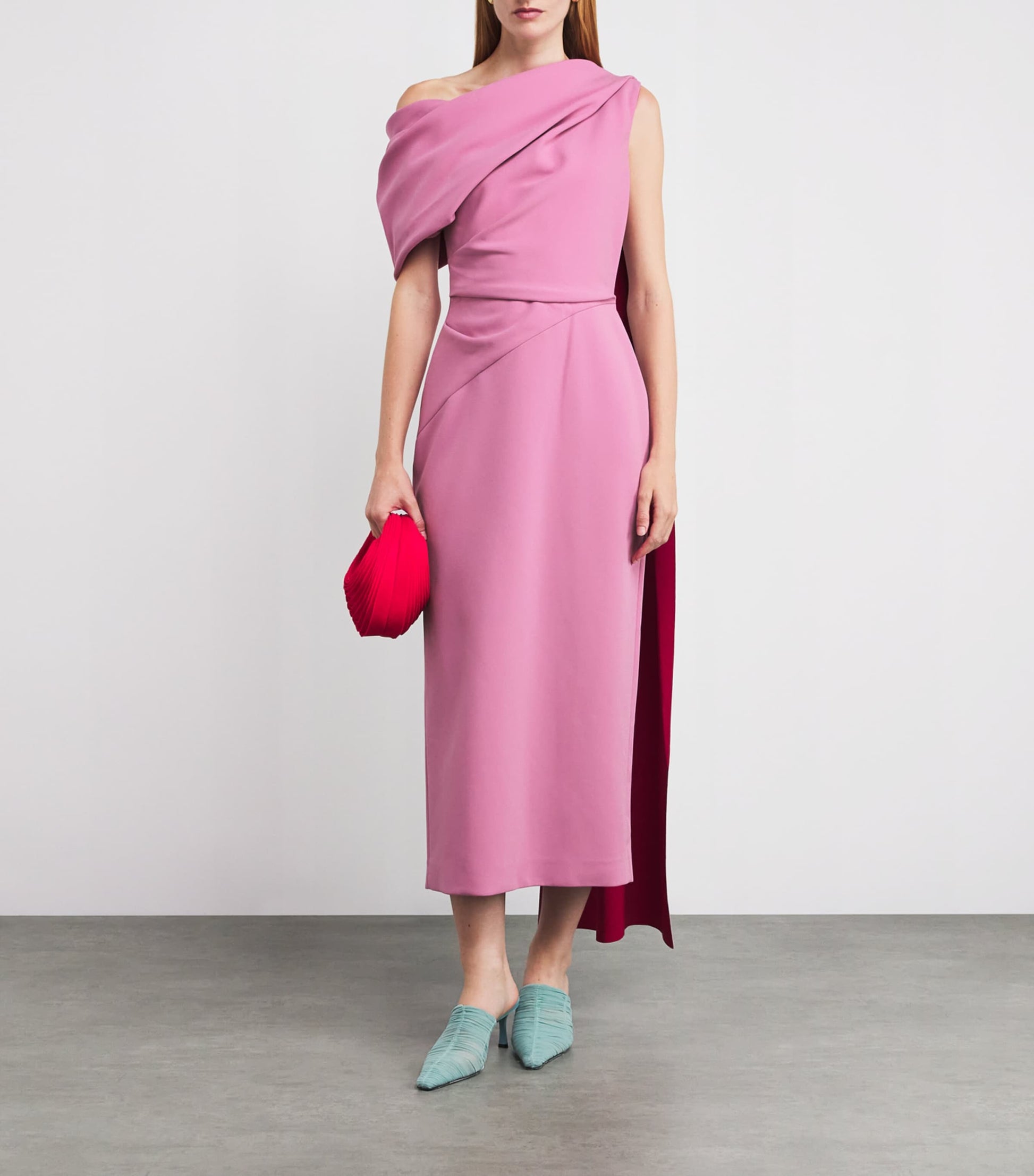 Maite Cape Midi Dress NEW ORCHID/AMARATHUS