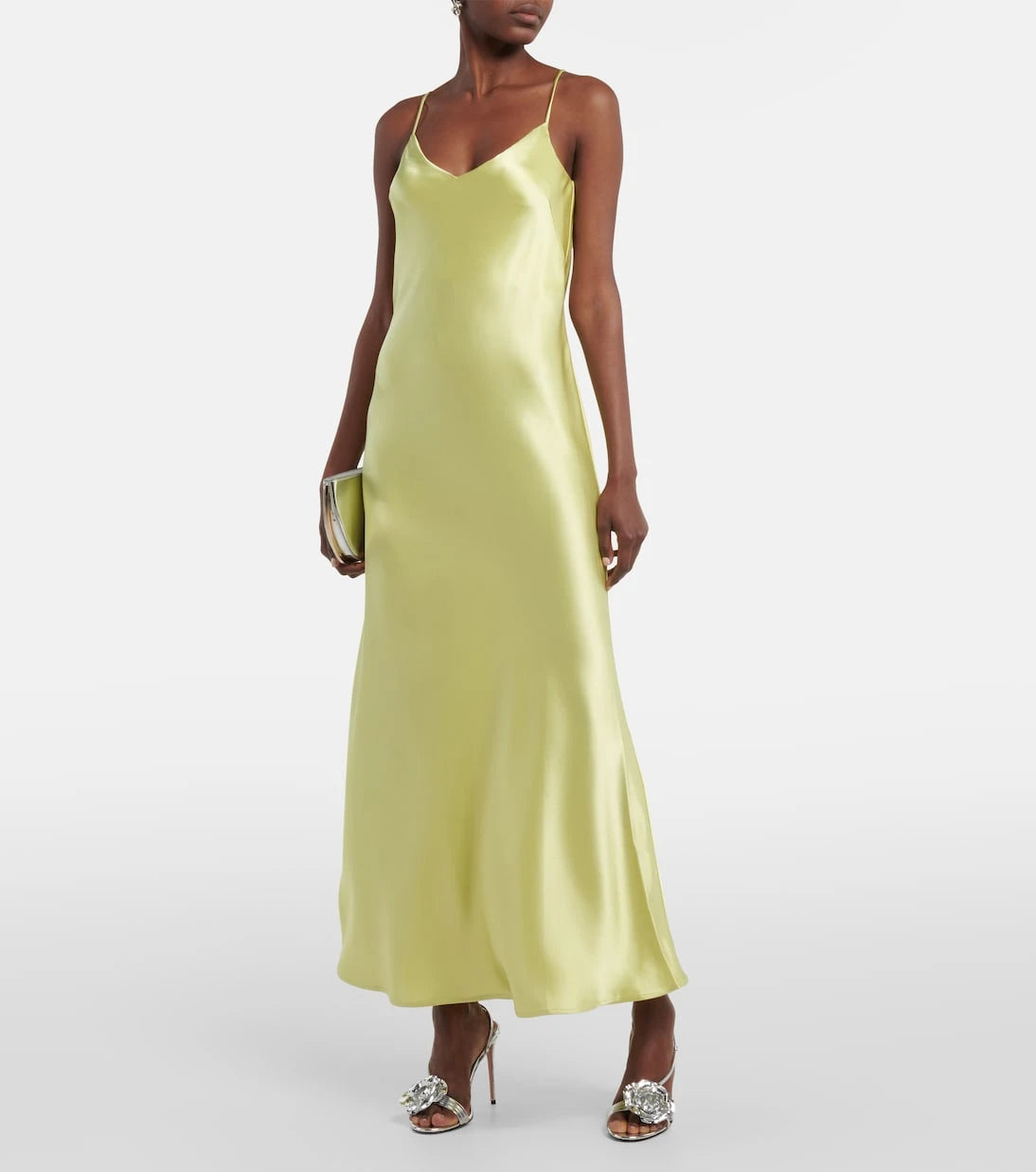 Galvan - Cropped slip dress