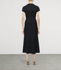 McQueen Black Knot-Waist Midi Dress
