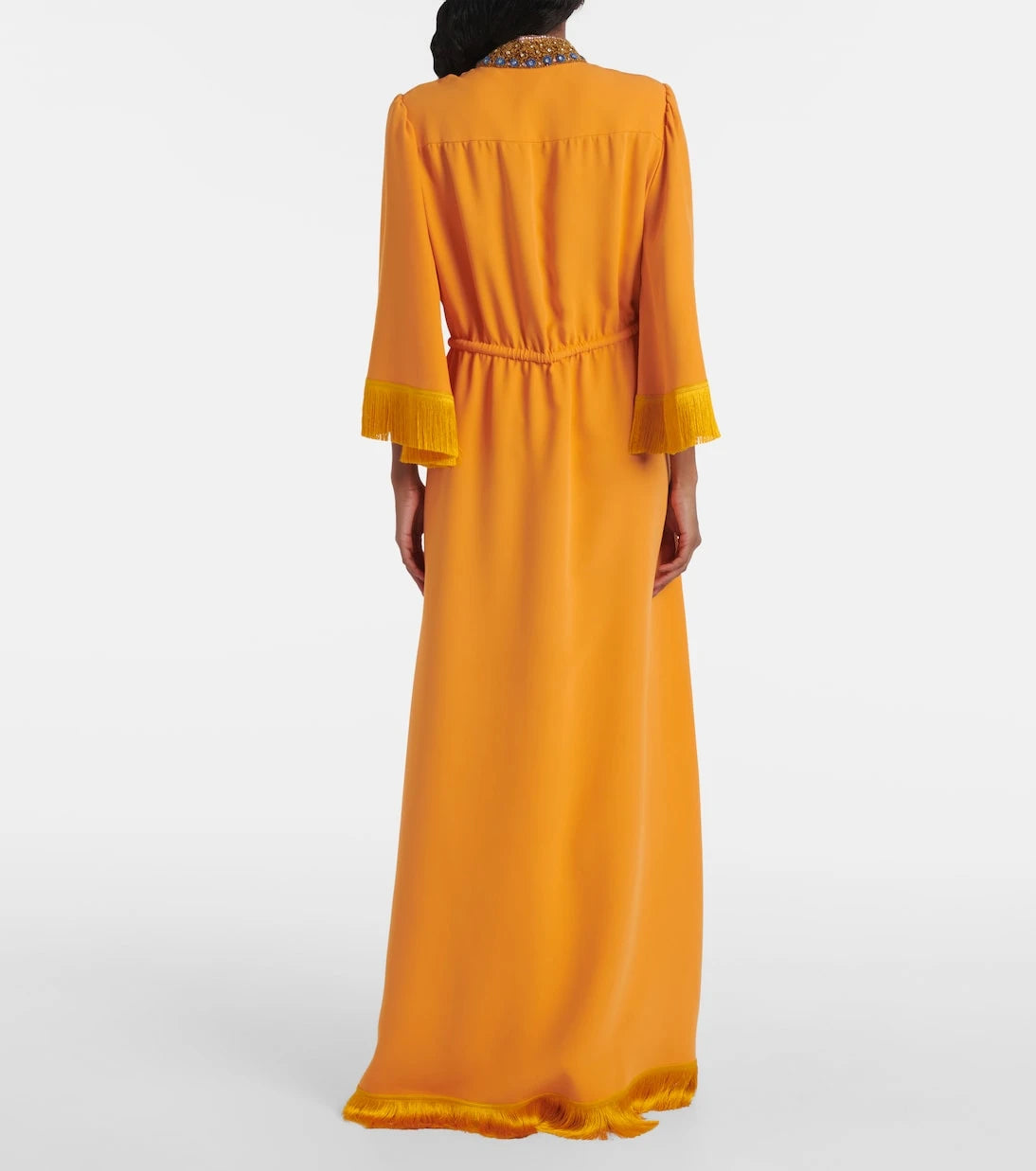 Valentino - Cady Couture embroidered fringed gown