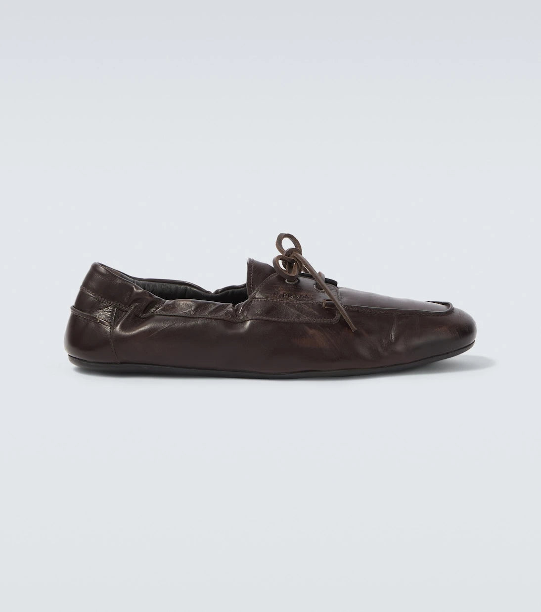 Prada - Shuffle leather boat shoes