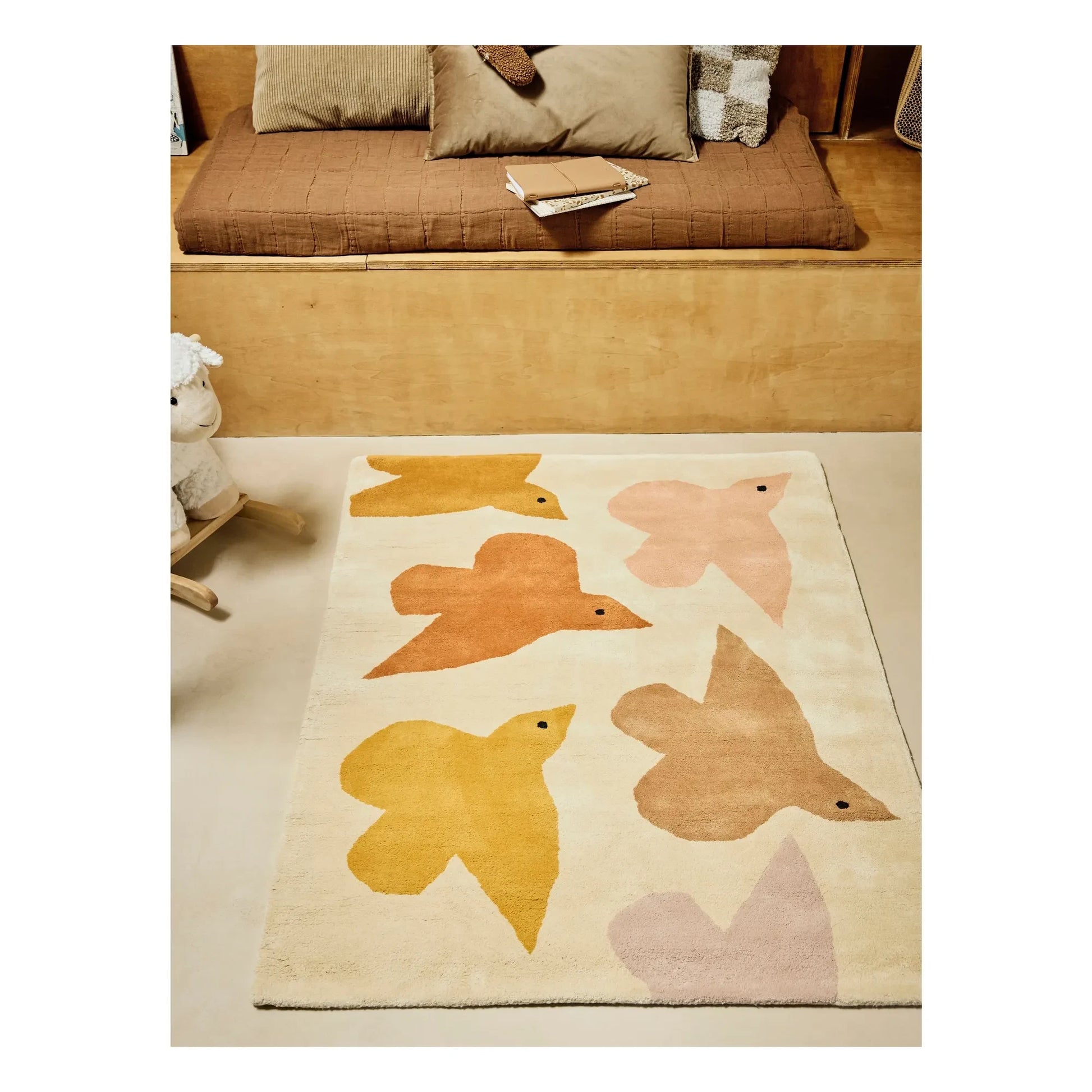 Bleuu-studio - Birds carpet | Ochre