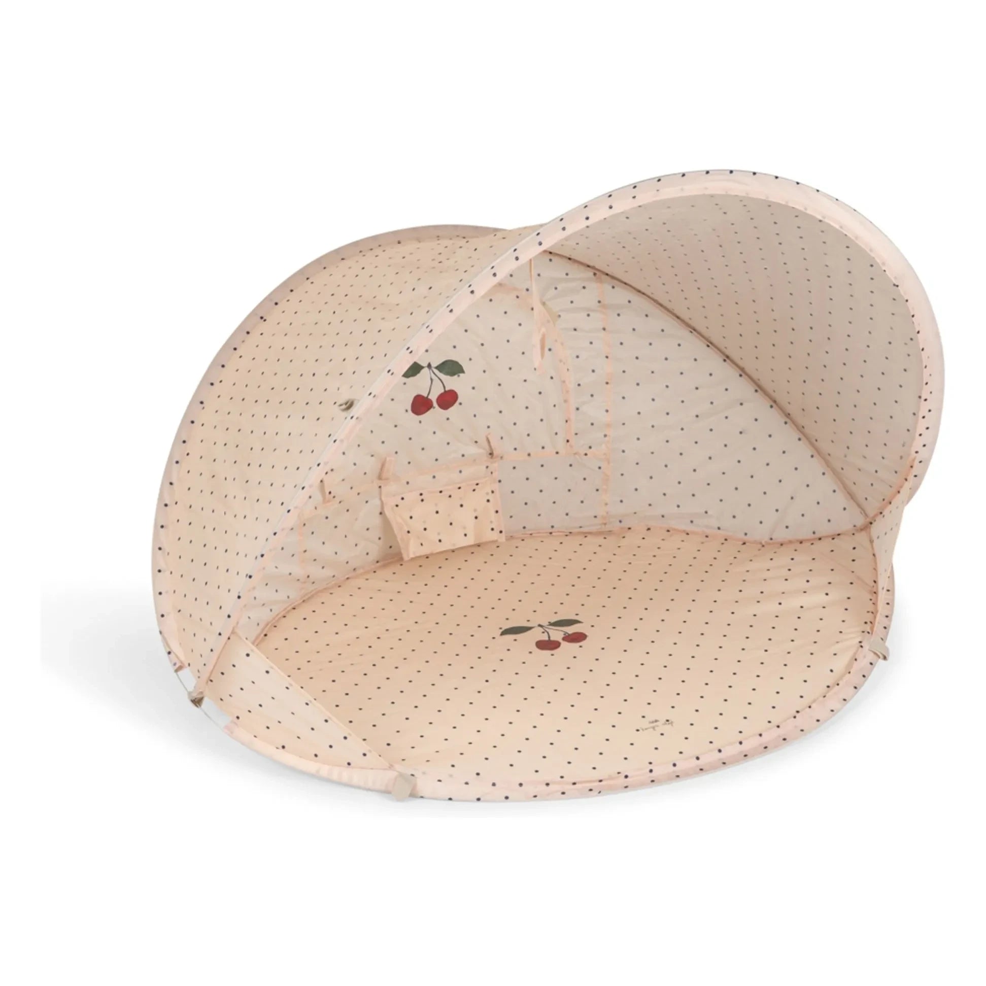 Konges Sløjd - Small pop-up beach tent Navy Dots | Beige