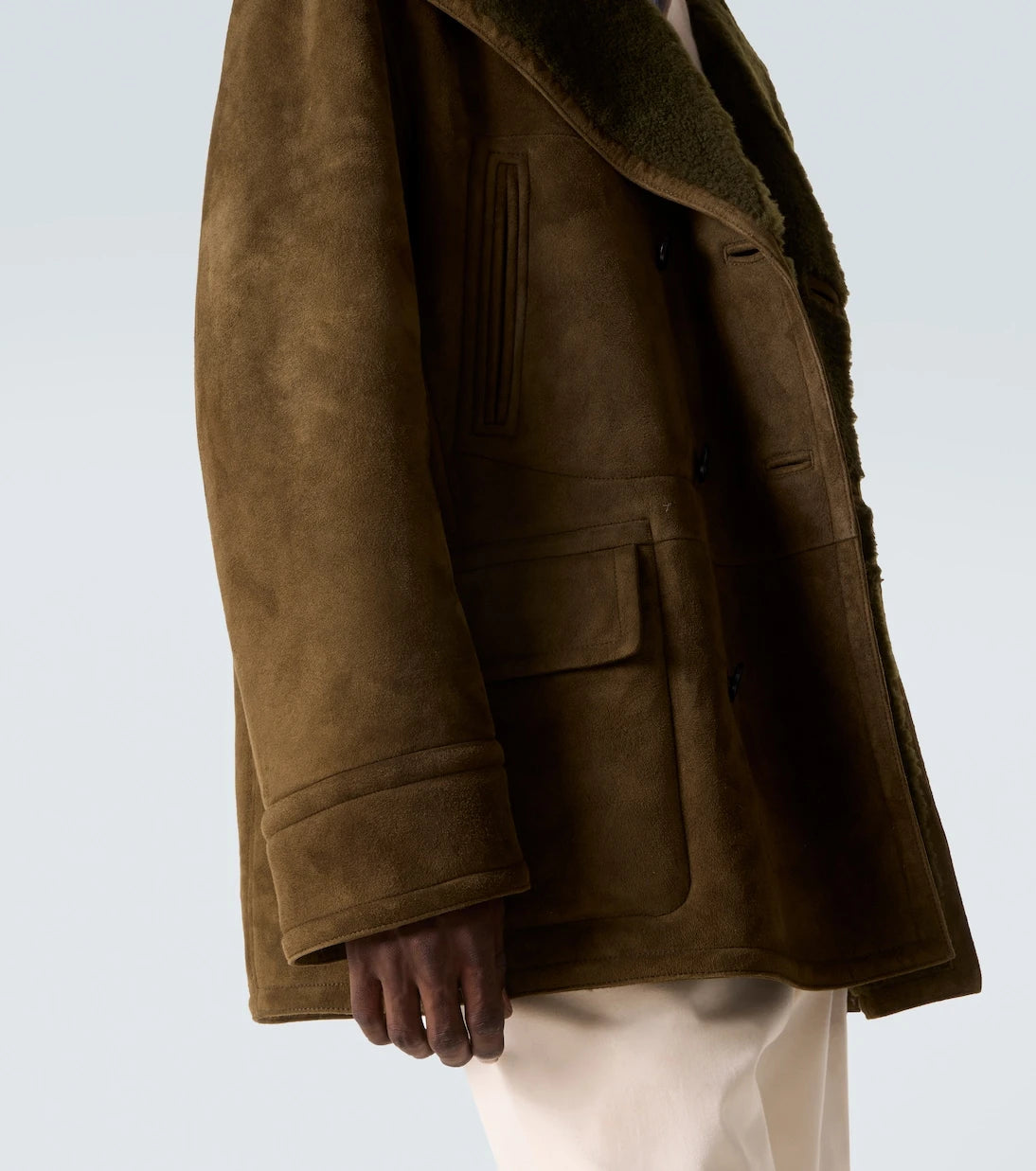 Ralph Lauren Purple Label - Shearling-lined suede jacket