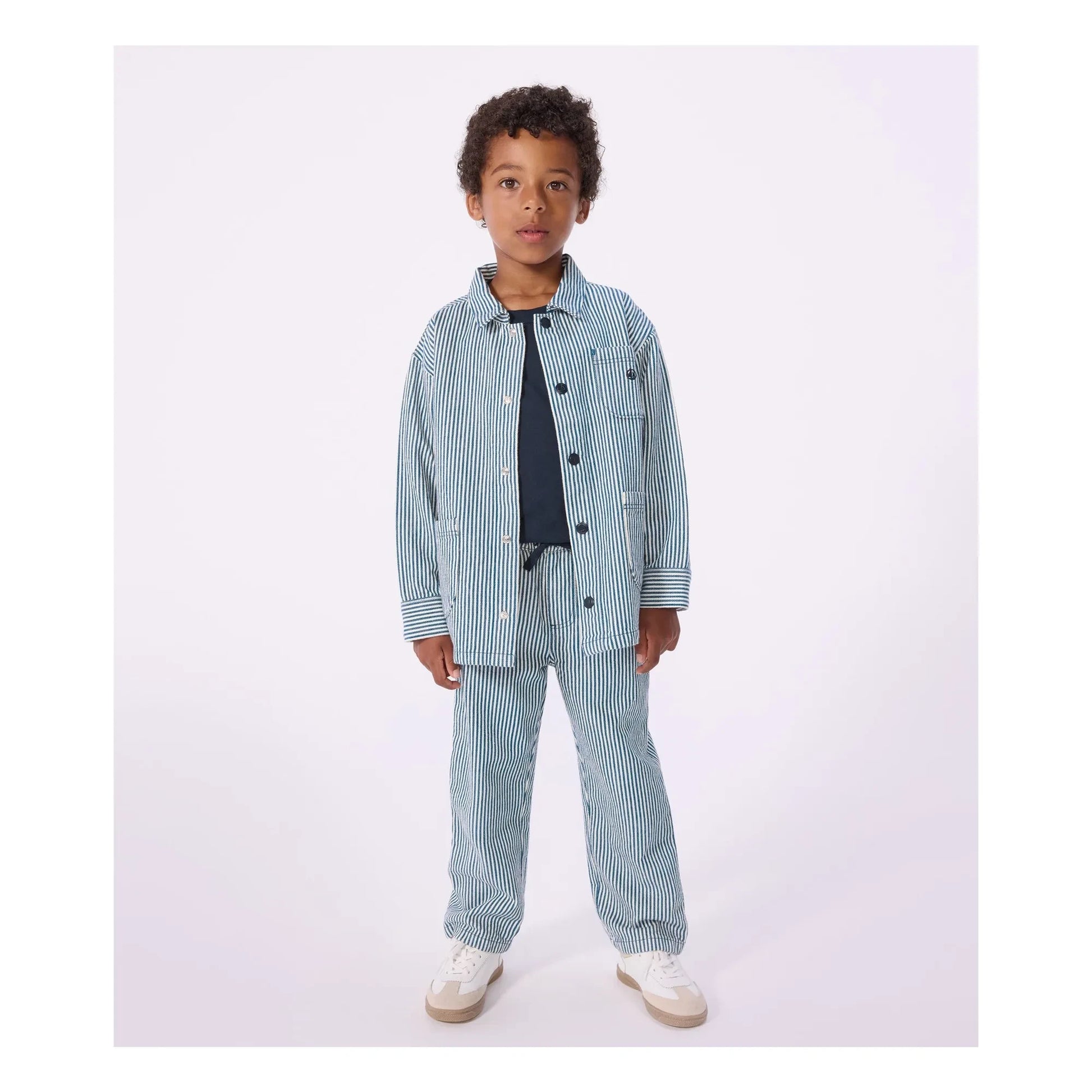 Petit Bateau - Organic Cotton Striped Trousers | Blue