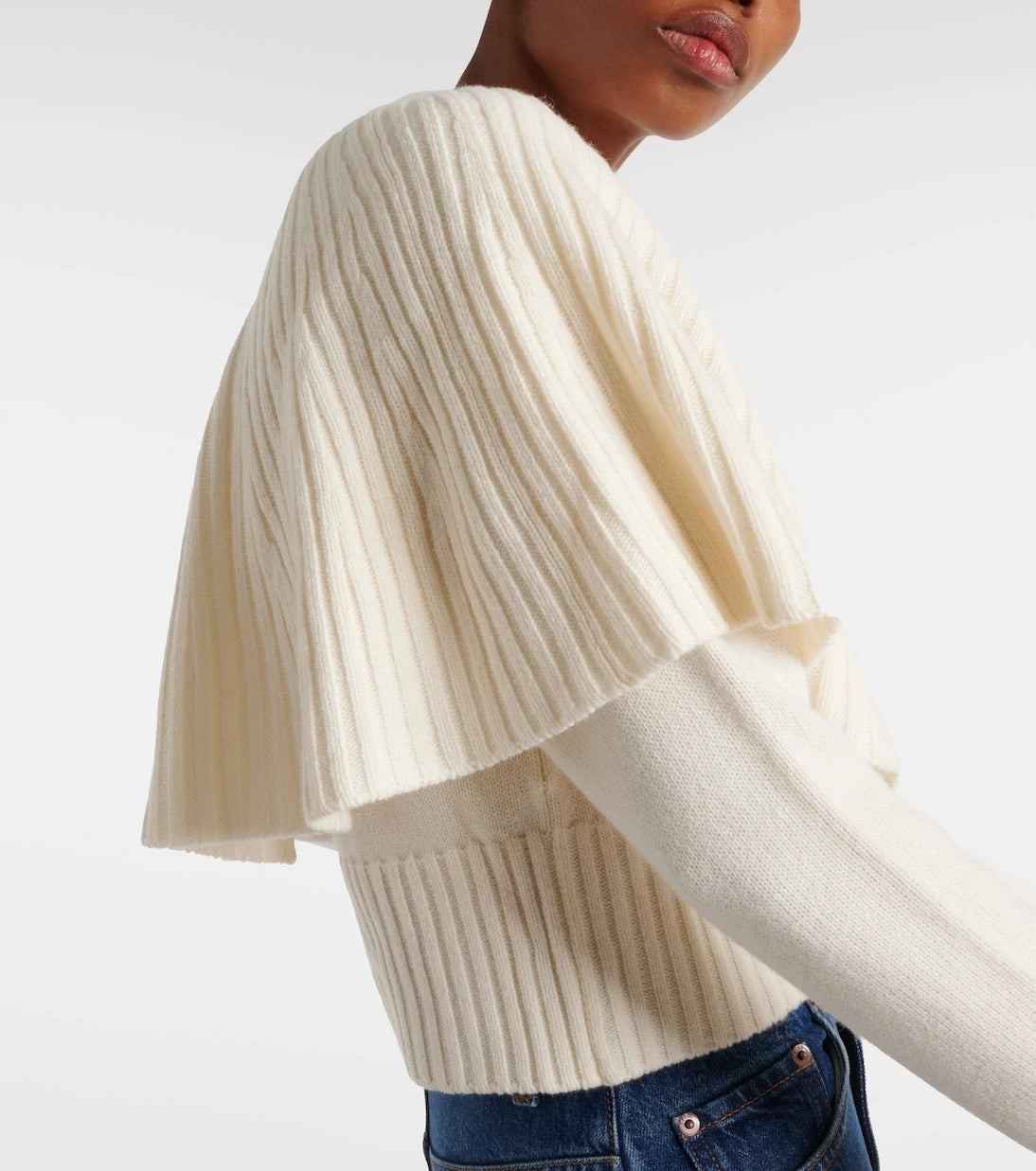 Chloé - Caped wool and cashmere top