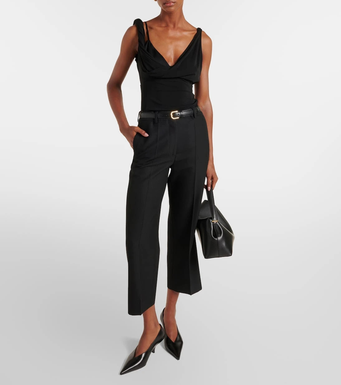 Toteme - Draped crêpe jersey top