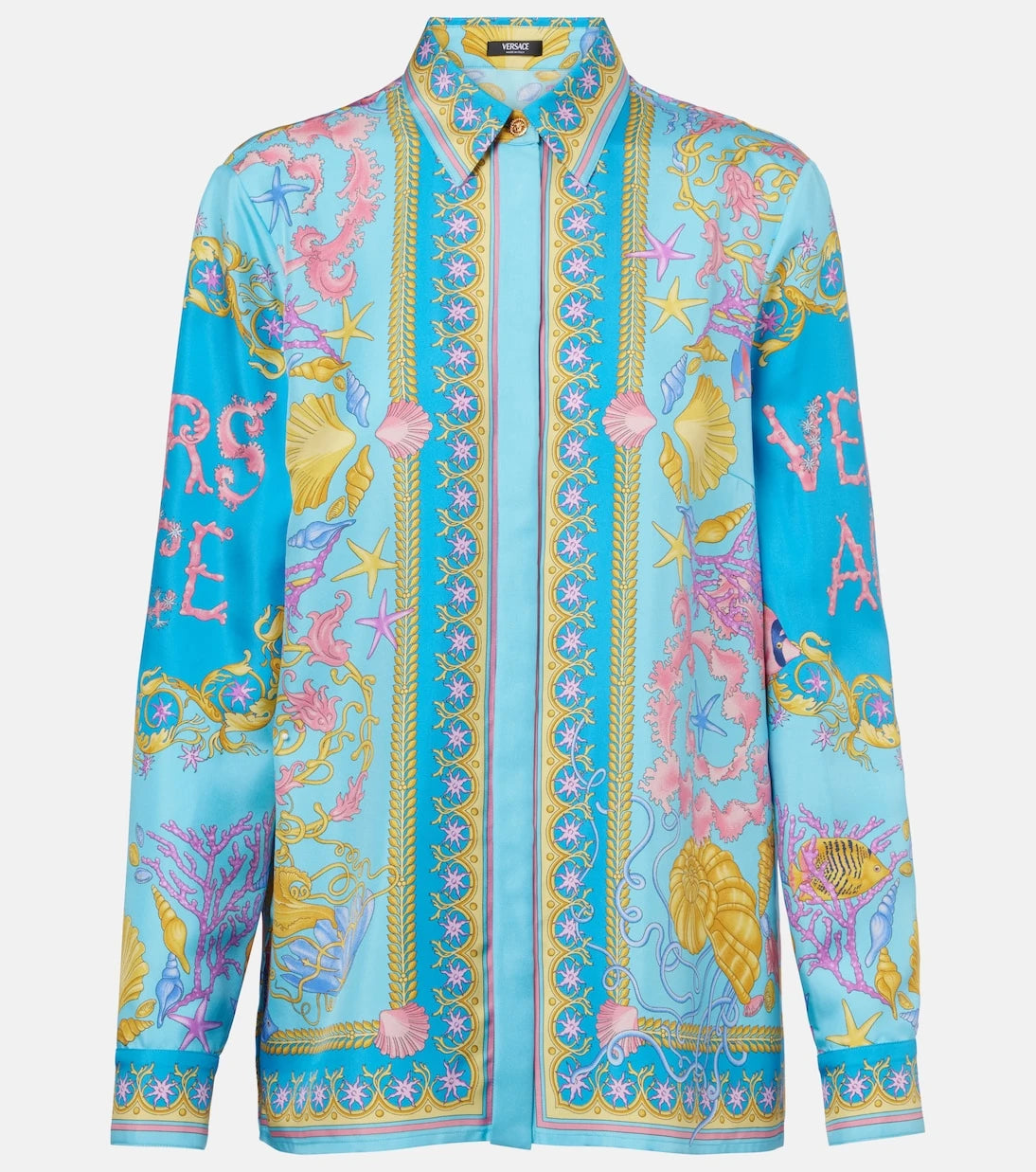 Versace - Underwater Barocco silk twill shirt