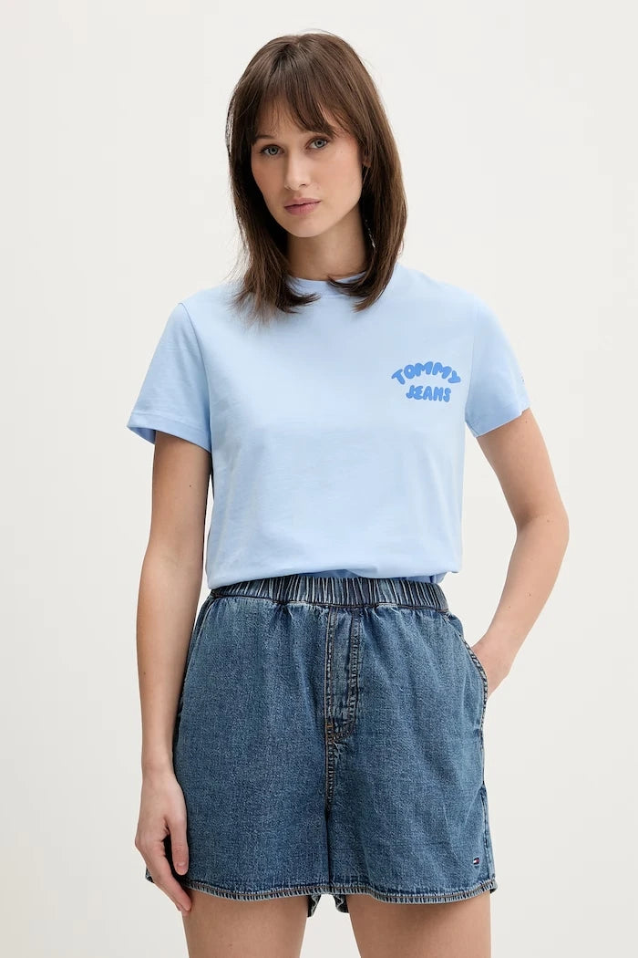 Tommy Jeans kadın pamuklu tişört