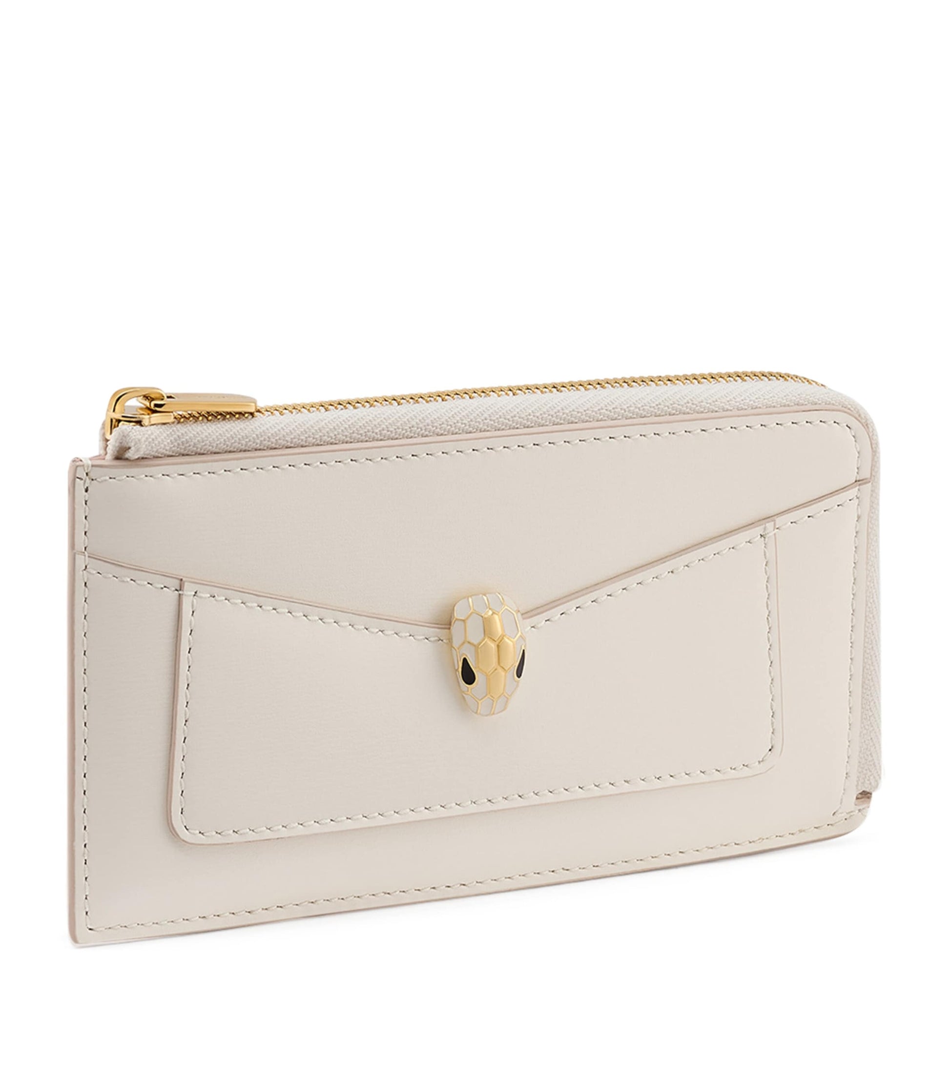 White Serpenti Forever Zipped Card Holder