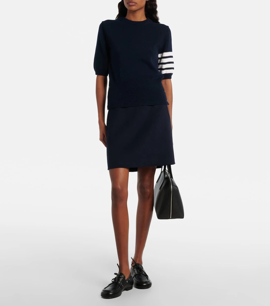 Thom Browne - 4-Bar knitted virgin wool sweater