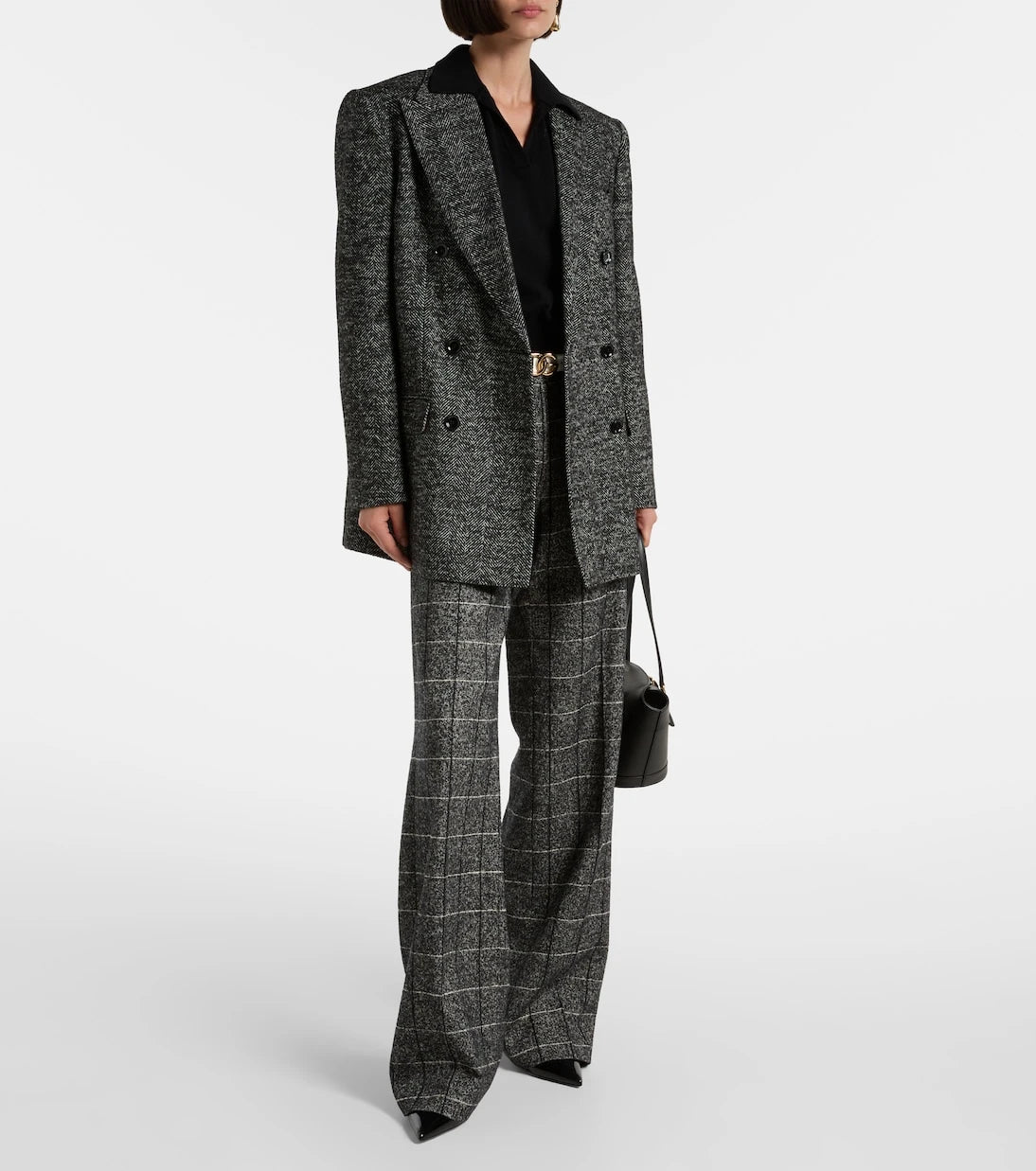 Dolce&Gabbana - High-rise wool-blend wide-leg pants