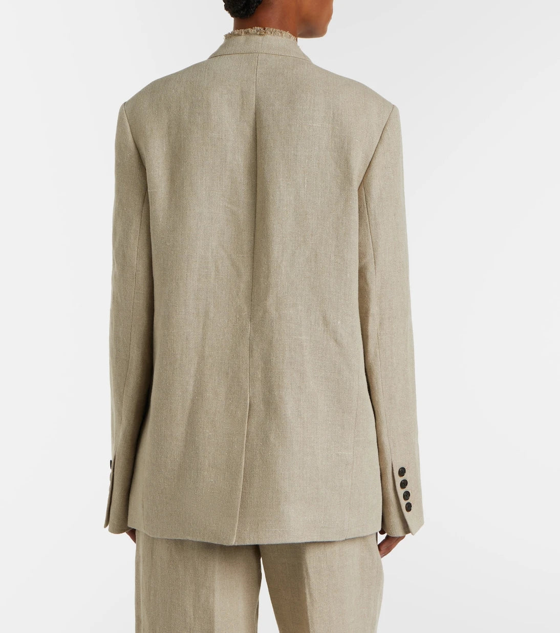 Toteme - Frayed linen blazer