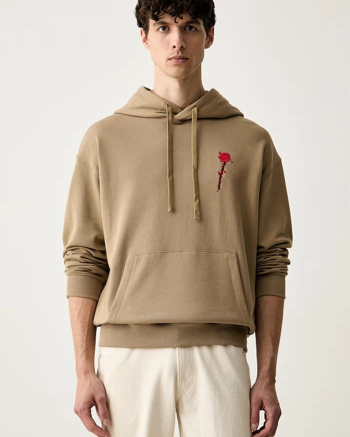 HUGO pamuk erkek kapüşonlu sweatshirt Diflowhood