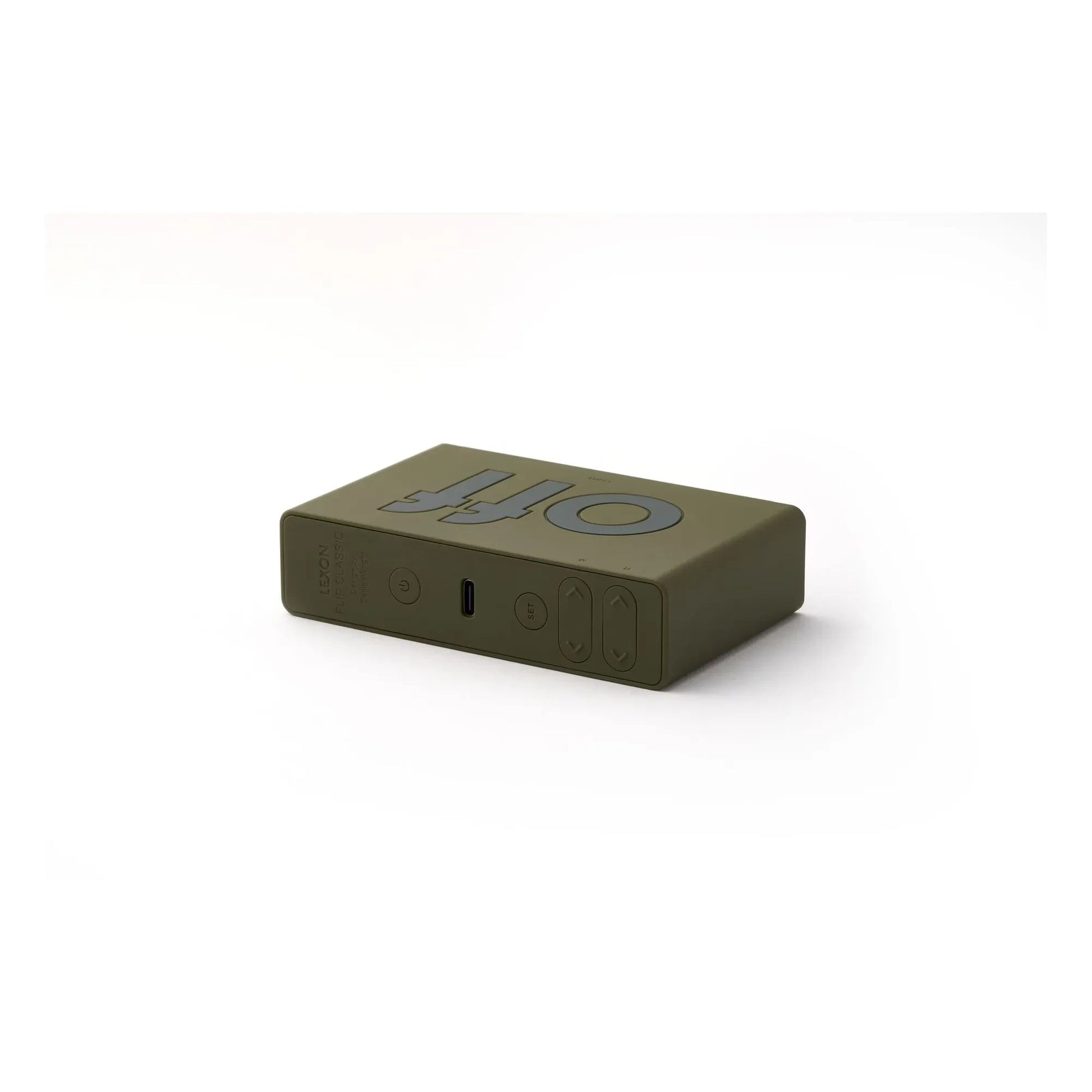Lexon - Flip alarm clock | Khaki