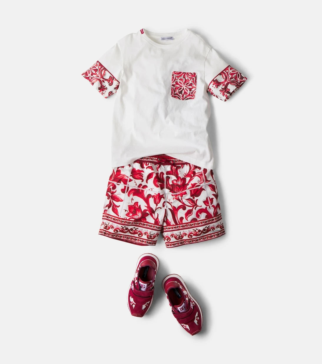 Dolce&Gabbana Kids - Majolica swim trunks