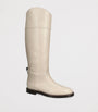 Brunello Cucinelli White Leather Riding Boots