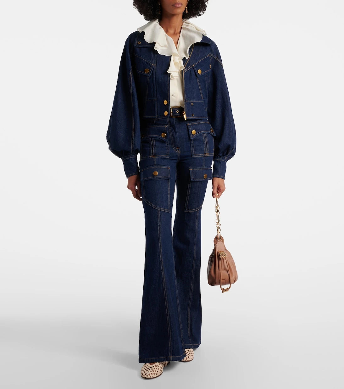 Zimmermann - Luna belted flared jeans