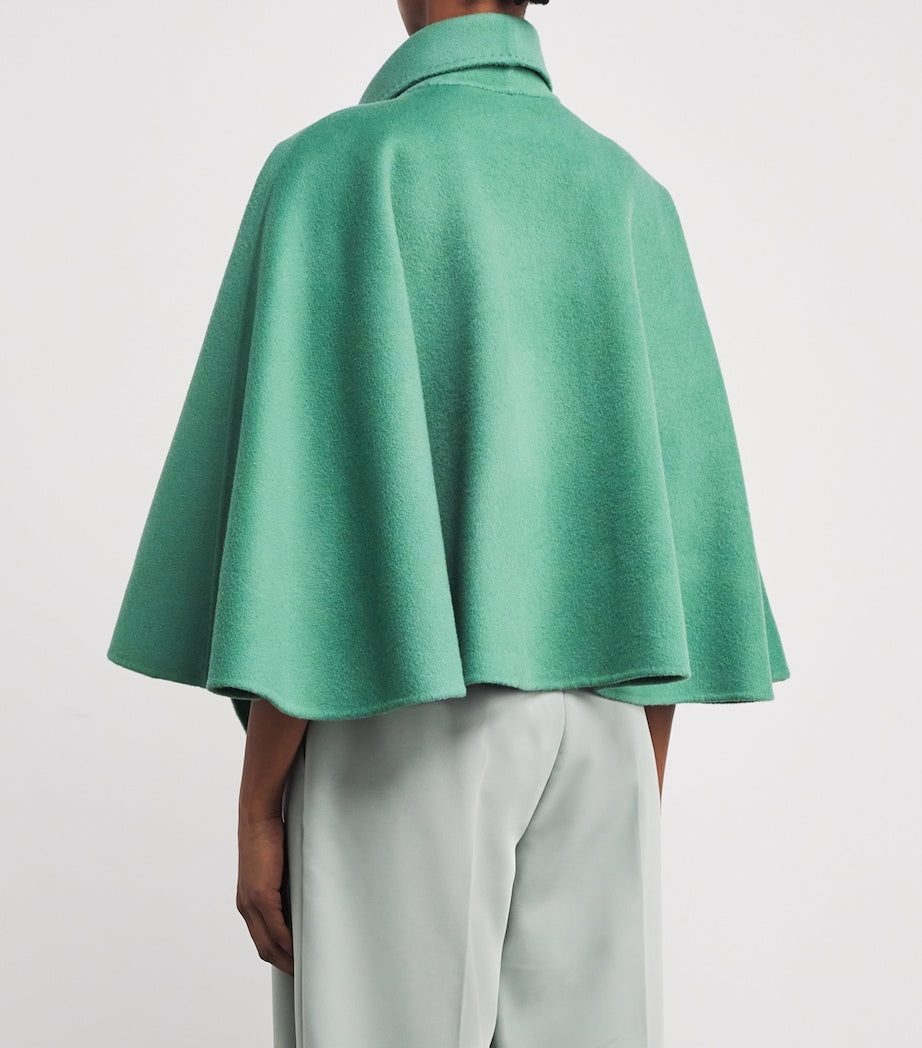 Wolk Morais Green Cashmere Bagatelle Cape