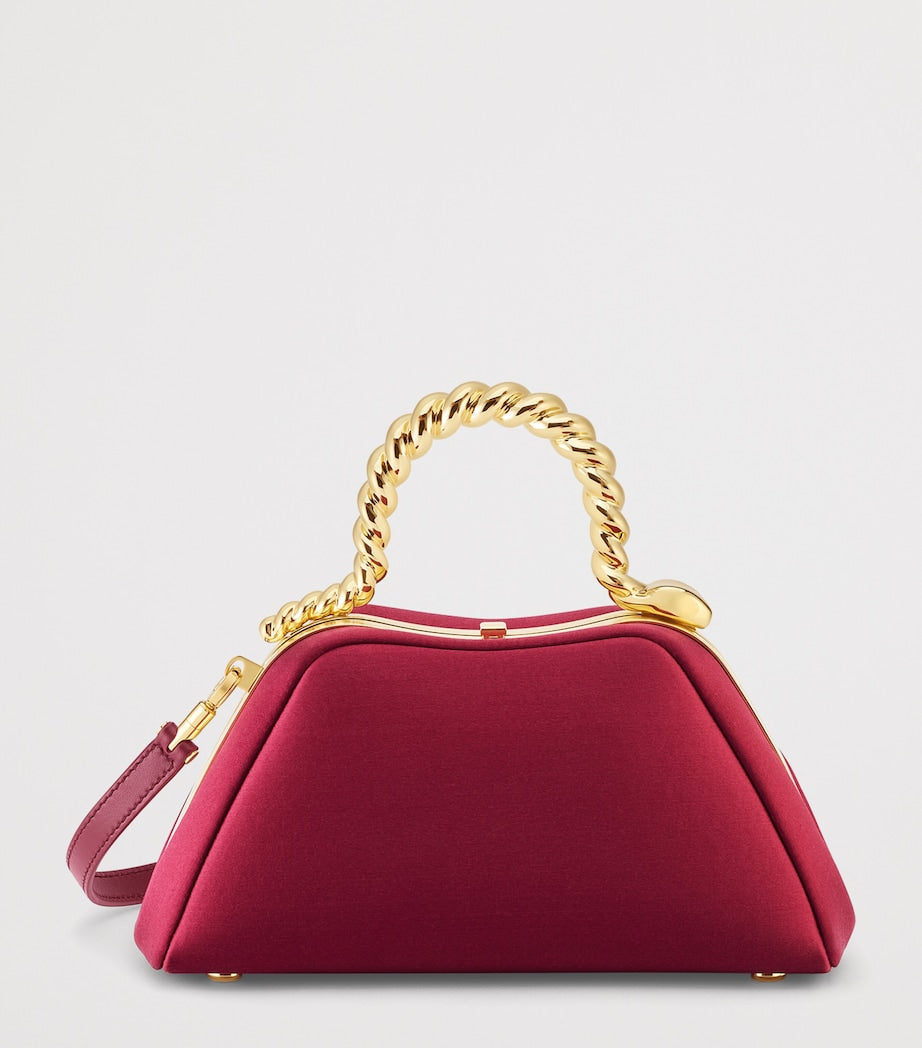 Red x Geraldine Guyot Mini Satin Serpentine Top-Handle Bag