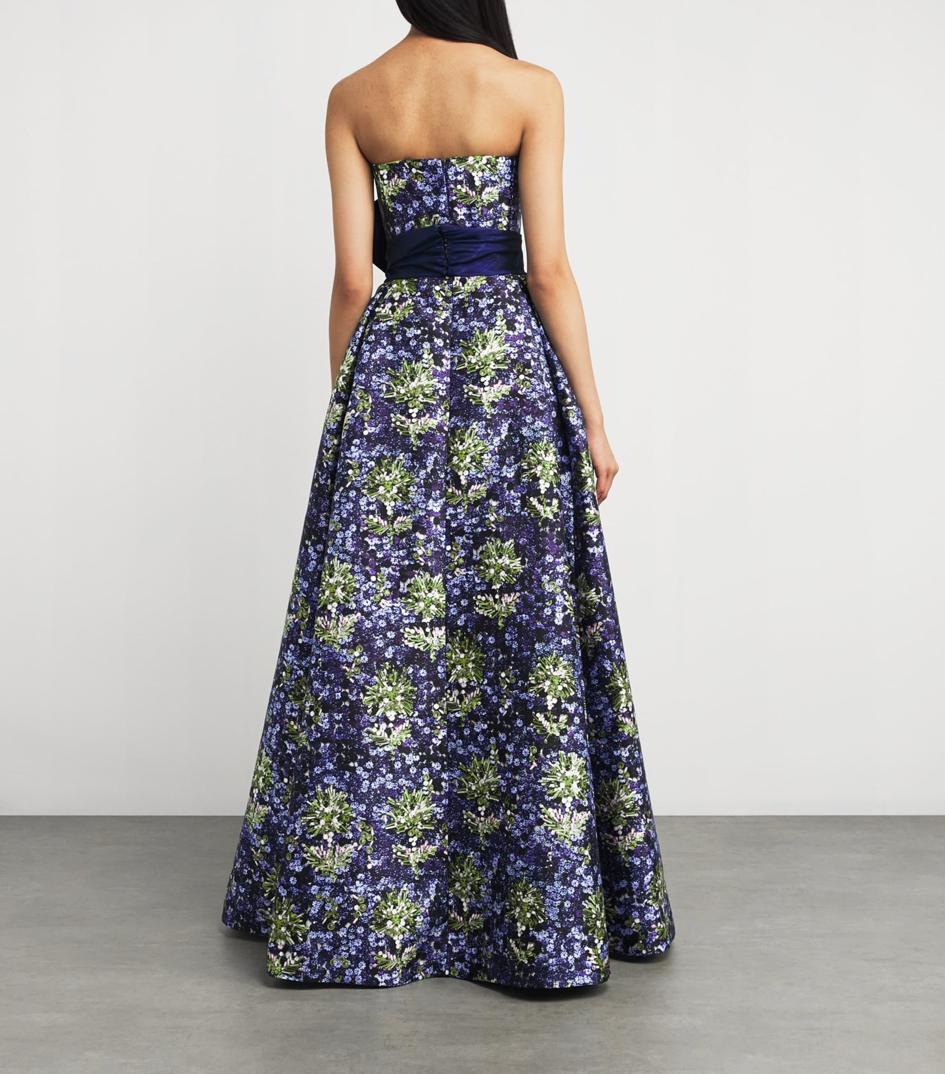 Blue Off-The-Shoulder Sabrina Gown