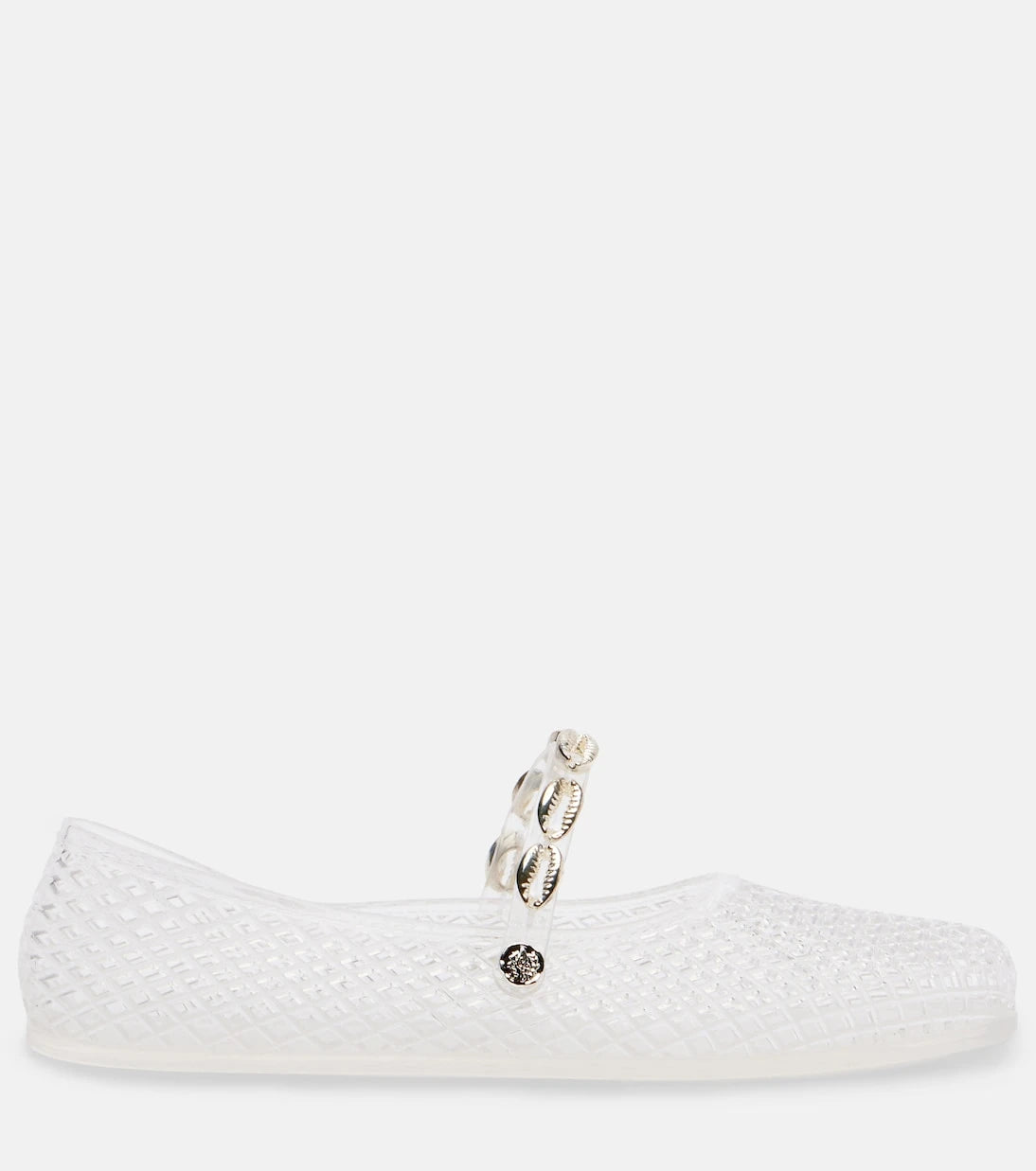 Ancient Greek Sandals - Iro embellished fishnet ballet flats